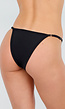 Zwart Cheeky Bikini Broekje met Verstelbare Bandjes