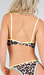 Leopard Bikini Top met Gele en Blauwe Bandjes