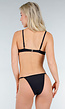 Zwarte Bikini Top met Mesh en Ring Detail