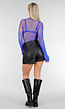 Blauwe Mesh Fishnet Body met Stretch