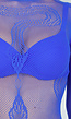 Blauwe Mesh Fishnet Body met Stretch
