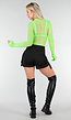 Neon Groene Mesh Fishnet Body met Stretch