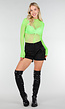 Neon Groene Mesh Fishnet Body met Stretch