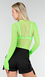 Neon Groene Mesh Fishnet Body met Stretch