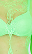 Neon Groene Mesh Fishnet Body met Stretch