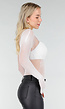 Witte Mesh Fishnet Body met Stretch