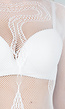 Witte Mesh Fishnet Body met Stretch