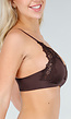 Bruine Kanten Bralette met Pads