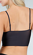 Zwarte Stretch Bh Top met Uitneembare Pads