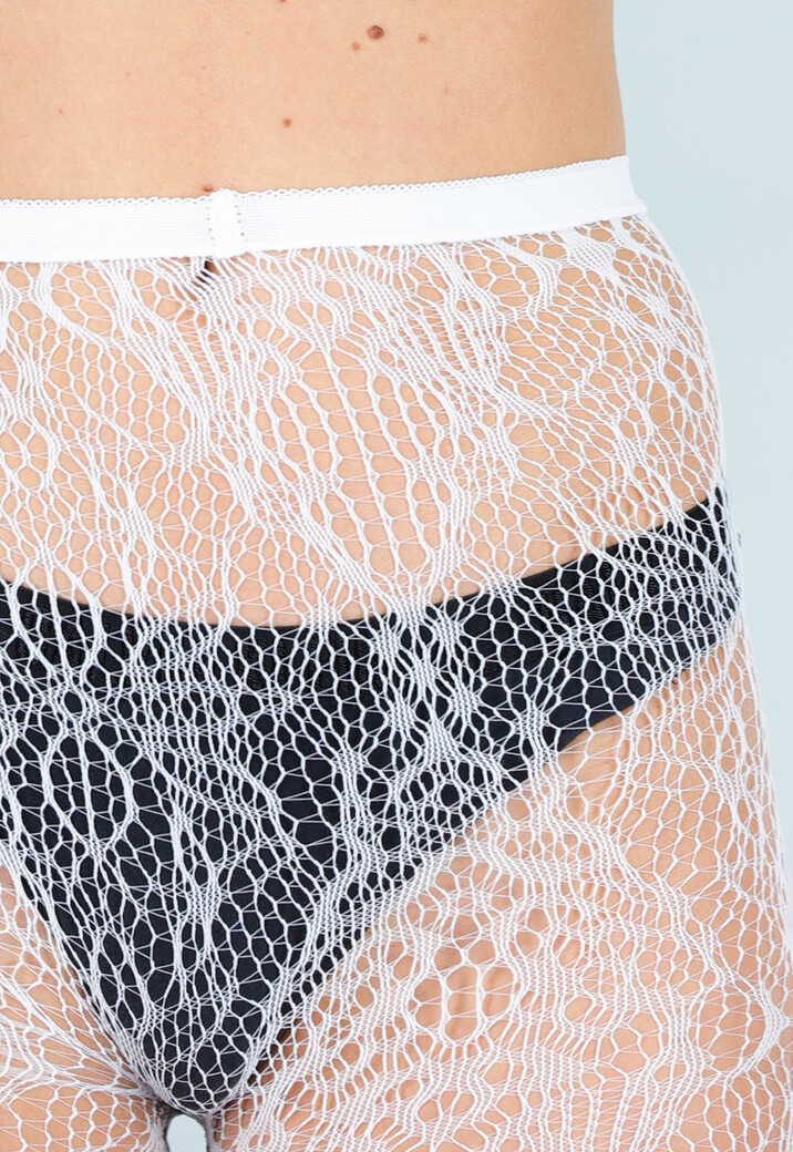Witte Kanten Fishnet Panty