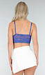 Blauwe Kanten Bralette met Spaghettibandjes