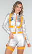 Zilverkleurig Astronaut Kostuum Playsuit
