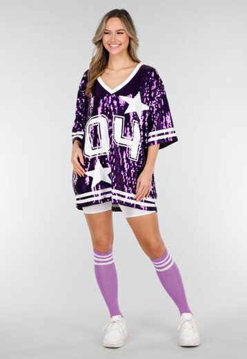 Paarse Dreamteam Pailletten Jersey