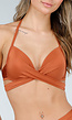 Bronzen Halter Bikinitop met Overslag