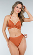 Bronzen Halter Bikinitop met Overslag