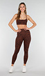 Bruine High Waist Sportlegging met Panterprint