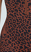 Bruine Luipaard Sportjumpsuit met Open Rug