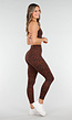 Bruine Sporttop met Leopardprint en Pads
