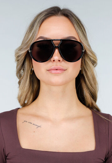 Zwarte Aviator Zonnebril