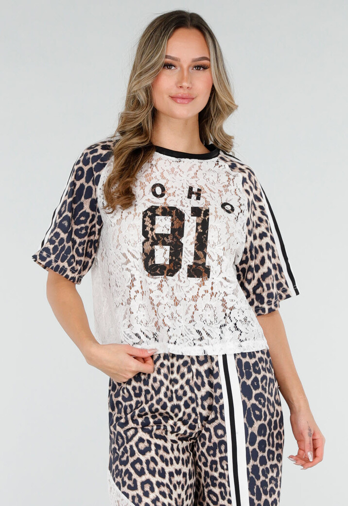 Panterprint Kant Set met Top en Broek