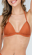 Bronzen Triangel Push Up Bikinitop