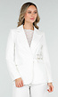 Witte Blazer met Gesp