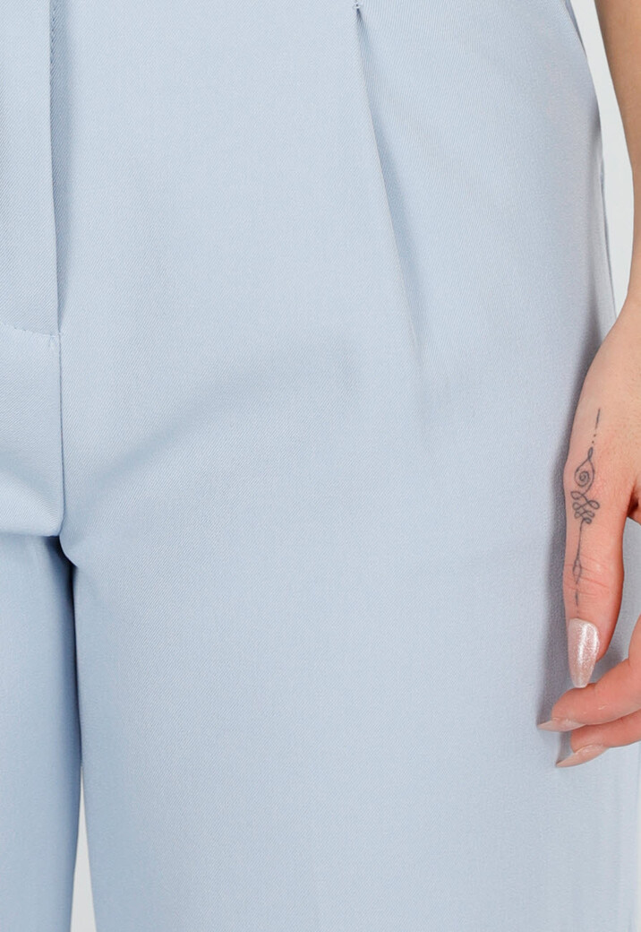 Lichtblauwe Pantalon met Rechte Pijpen