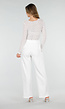 Witte Kanten Top met Splitten