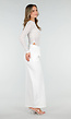 Witte Kanten Top met Splitten