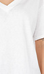 Wit Basic T-Shirt met V-Hals