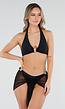 Zwarte Bikini met Halter Top en Wikkelrokje