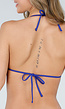 Blauw Witte Gehaakte Triangel Bikinitop