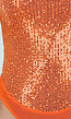 Oranje Glitter Body met Diepe V Hals