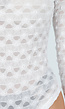 Witte Mesh Body met Lange Mouwen