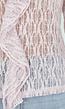Lichtroze Kanten Top met Ruches en Stretch