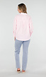 Lichtroze Katoenen Blouse met Knoopsluiting