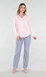 Lichtroze Katoenen Blouse met Knoopsluiting