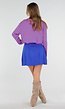 Roze en Blauw Gestreepte Top met Lange Mouwen en Stretch