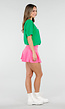 Groen T Shirt met Roze Paris Opdruk
