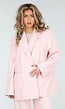 Lichtroze Oversized Asymmetrische Blazer