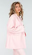 Lichtroze Oversized Asymmetrische Blazer