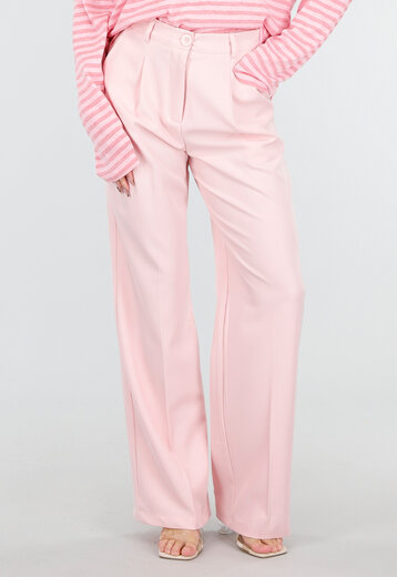 Lichtroze Wide Leg Pantalon