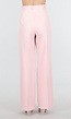 Lichtroze Wide Leg Pantalon met Plooien