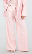 Lichtroze High Waist Wide Leg Pantalon