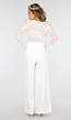 Witte High Waist Wide Leg Pantalon