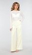 Lichtgele High Waist Wide Leg Pantalon