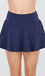Donkerblauwe Skort met Hoge Taille