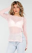Lichtroze Kanten Top
