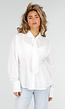 Witte Blouse met Stropdas en Lange Mouw