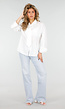 Witte Blouse met Stropdas en Lange Mouw